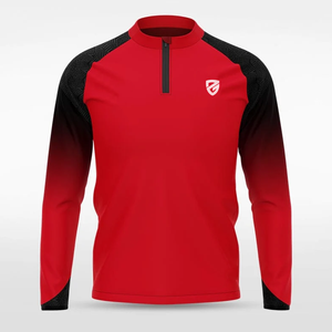 Custom Quarter Zip Hooded Canvas Running Sublimation <b>Lightweight</b> Adult Pullover Sweatshirt Long Sleeve Street Wear Zipper <b>Jacket</b> - Product Image 1
