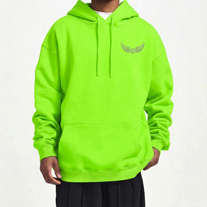 เสื้อฮู้ดผู้ชายสีเทาอ่อน ปักโลโก้ปีก ทรงปกติ ผ้าฝ้ายเฟรนช์เทอร์รี่ สวมใส่สบายๆ สำหรับฤดูใบไม้ร่วง - Product Image 3