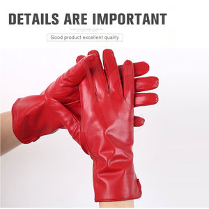 Guantes de cuero de invierno a la moda, forro interior suave, resistentes al viento, agarre cómodo para conducir, deportes al aire libre y uso diario - Product Image 4