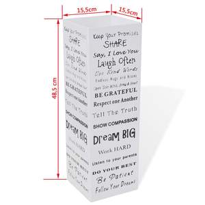 Soporte de Almacenamiento para Bastones de Acero Blanco con Base Cuadrada para Paraguas de 19.1 Pulgadas - Product Image 5