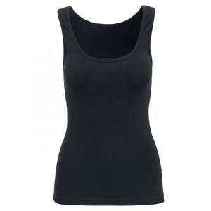 เสื้อกล้ามถักเจอร์ซีย์สีพื้น ระบายอากาศได้ดี เป็นมิตรกับสิ่งแวดล้อม สำหรับผู้หญิงไซส์พลัส คอกลม สวมใส่สบายๆ ในฤดูร้อน แบบ Racerback เหมาะสำหรับวิ่ง - Product Image 3
