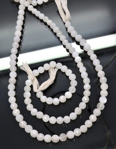 Perles de pierre de lune blanche naturelle facettées 7-8mm, perles de pierres précieuses en vrac pour la fabrication de bijoux, vente en gros, Lakshya Enterprises, tiers - Product Image 2