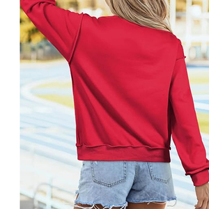 Sweat-shirt réversible personnalisé pour femme, col roulé vintage, 100 % coton, avec nom d'école ou de sororité, idéal pour les jours de match - Product Image 2