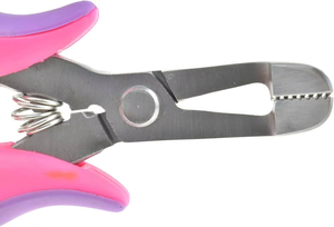 Pince de retrait pour extensions de cheveux, outil de dépose efficace pour la kératine et les micro-anneaux, poignées rose et violettes - Product Image 5