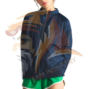 Customized <b>Women's</b> Casual Outdoor Windbreaker Waterproof <b>Women</b> Satin <b>Jacket</b> Wholesale Custom Satin <b>Bomber</b> <b>Jacket</b> - Product Image 4