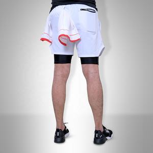 Pantalones cortos deportivos personalizados 2 en 1 para hombre, Shorts transpirables de malla forrada para correr, gimnasio y Fitness, venta al por mayor - Product Image 3