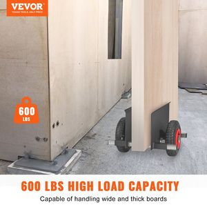Carretilla para Paneles de Alta Resistencia con Capacidad de 600 LBS, Ruedas Neumáticas de 8 Pulgadas, Abrazadera Ajustable para Paneles de Yeso, Rampas de Carga, Losas, Placas y Tableros - Product Image 2