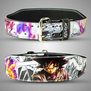 Weightlifting Anime Double Prong Belt Back Support Push Up <b>Trainer</b> Anime Belts 10MM Anime Leather Belts Unisex - Product Image 2