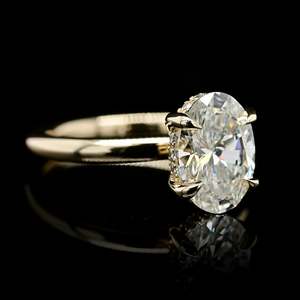 Bague en argent 925 faite à la main pour femme, style vintage, avec moissanite taille ovale, griffes d'aigle cachées, certifiée, pour anniversaire - Product Image 6