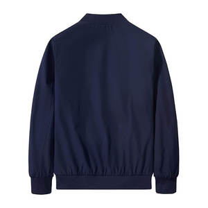 Blouson Bomber Unisexe Décontracté S-5XL avec Fermeture Éclair, Hiver, Style Aviateur, en Toile, Col Mandarin, Coupe-Vent, pour la Randonnée, Teint Uni - Product Image 3