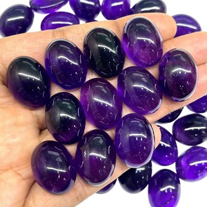 Ametyste Naturelle Ovale Taillée Cabochon 20mm 15mm Pierre d'Ametyste Violette Pierres Précieuses Libres Prix de Gros en Vrac pour la Fabrication de Bijoux en Lot - Product Image 2