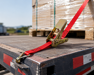 Logistics <b>Cargo</b> Securement Heavy Duty Ratchet Tie Down Strap Polyester 25mm 800kg Hook OEM Factory Direct Supply Service - Product Image 2