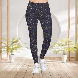 Wholesale Custom Sublimation Women's Sports <b>Leggings</b> Solid Mid Spandex/Nylon Lightweight Breathable Eco-Friendly Quick Dry - Product Image 1