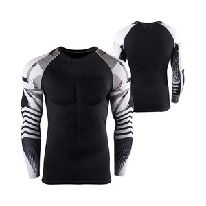 T-shirt Rashguard de Compression à Motif Personnalisé pour Hommes, Tenue de Jogging, Gym, Jiu Jitsu, Boxe, Uniforme de Protection - Product Image 4
