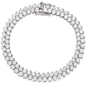 Round Cut Moissanite Diamond Tennis Bracelet 925 Silver Classic Chain Luxury Jewelry for <b>Men</b> Women Gift - Product Image 6