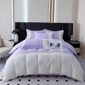 Ensemble de literie en coton à prix d'usine pour la décoration de la chambre à coucher, ensembles de couettes - Product Image 5