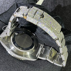 Relojes de Hip Hop Clásicos Unisex, Hechos a Mano, con Joyas de Belleza, Diamantes Moissanite VVS1, Acero Inoxidable, Resistentes al Agua 100 Bar - Product Image 6