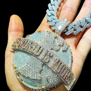 Pendentif mécanique Hip Hop en or jaune 10K plaqué rhodium, certifié IGI, nouveau, de luxe, naturel, serti de diamants taille brillant 61 - Product Image 3