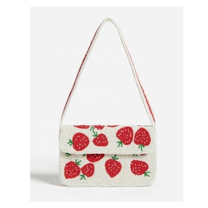 Bolso de Hombro de Tira Única con Cuentas de Cristal, Cierre Magnético, Bordado Intrincado, Ideal para Verano, Playa, Oficina, Viajes, Regalo - Product Image 6