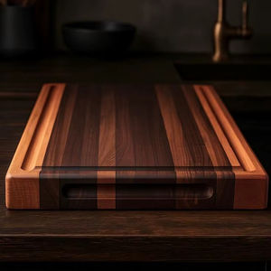 Tabla de Cortar Rectangular Hecha a Mano, Ecológica, de Madera de Acacia, Sin Químicos Nocivos - Product Image 1