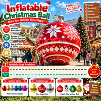 Boule de Noël gonflable personnalisée, grande décoration de Noël en PVC, boule miroir pour parc à thème, centre commercial, décoration d'événements