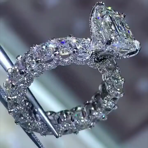 Iced Jewelz Top Selling 3.50 Carat Moissanite <b>Emerald</b> Cut Prong Set Hip Hop Engagement <b>Ring</b> 10K Rose Gold Fine Jewelry Wholesale - Product Image 2