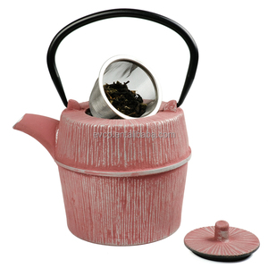 Kyusu 29 Oz Cast Iron Tea <b>Pot</b> <b>Set</b> in Pink Color - Product Image 5