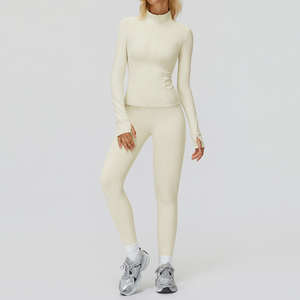 Conjunto Deportivo de Invierno para Mujer, Talla Grande, Color Sólido, 100% Algodón, Sudadera con Capucha y Pantalones Jogger de Dos Piezas - Product Image 4