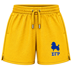 Shorts de sport en mesh personnalisés pour femmes Sigma Gamma Rho, vêtements de sororité grecque, respirants, légers, pour l'entraînement, la gym et la course à pied - Product Image 1