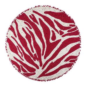 Juego de Manteles Individuales y Posavasos Modernos, Ecológicos, Bordados con Cuentas de Semillas y Tela Artesanal, Hechos a Mano, OEM MOQ para - Product Image 1