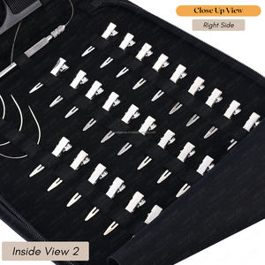 Cross Edge Corporation Ensemble de pinces d'extension de cheveux en acier inoxydable professionnelles Kit d'outils Micro perles Peigne de séparation de cheveux étui pour - Product Image 3