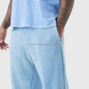 Nueva llegada último estilo de moda Pantalones de doble cintura bolsillos laterales hombres Color sólido pantalones de doble cintura - Product Image 3