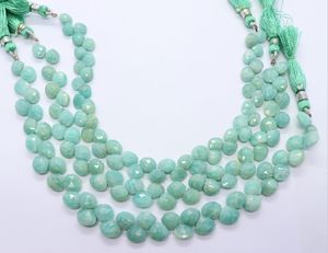 Perles en Amazonite Naturelle Facettée en Forme de Cœur AAA 8-9MM, Perles de Pierre Précieuse Amazonite, Fil de 9 Pouces, Perles en Amazonite Facettée en Forme de Cœur en Gros - Product Image 2
