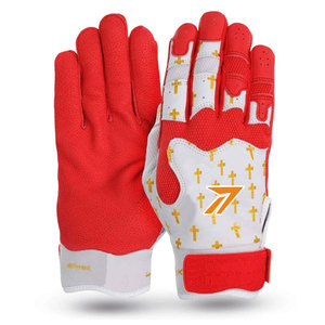 Guantes de Bateo de Béisbol y Sóftbol OEM, Color Beige Marino, Palma de Piel de Oveja, Malla Elástica en 4 Direcciones, Sistema de Bloqueo de Muñeca que Absorbe la Humedad - Product Image 3