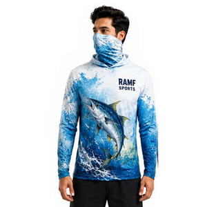 เสื้อคลุมกันแดด RAMF UPF 50+ แขนยาวสำหรับตกปลา ป้องกันรังสียูวี น้ำหนักเบา เหมาะสำหรับเดินป่าและตกปลา - Product Image 3