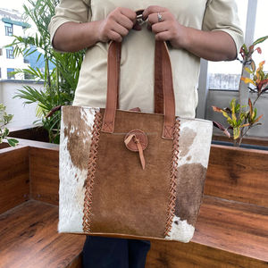 Sac fourre-tout en cuir de fourrure de vache Offre Spéciale sac à main élégant cheveux sur cacher la fourrure beaux sacs de créateur pour les femmes multi-usage - Product Image 4