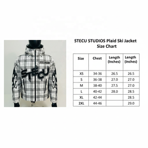 Veste matelassée à carreaux personnalisée pour hommes |   Veste d'hiver streetwear imprimée |   Fabricant de Marques Privées OEM - Product Image 4