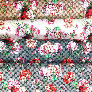 V285 Textiles Leather Product Luxury Brand Style Letter and Floral PVC Leather Fabric for <b>Shoes</b> Bags <b>Accessories</b> Craft Supplies - Product Image 4