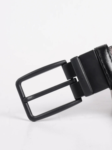 Ceintures formelles pour hommes à boucle à ardillon, réversibles, en cuir véritable de haute qualité, imperméables, écologiques et personnalisables - Product Image 2