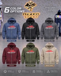 Sudadera con capucha para hombre azul polvoriento con cremallera completa, gráfico desgastado, forro polar grueso, chaqueta estilo streetwear, ropa urbana casual, OEM personalizado, venta al por mayor - Product Image 4