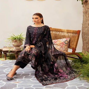 Ramsha Vol MASHAAL-12 Maxi Frock Heavy Embroidered Lawn Three-Piece Punjabi Suit for Women <b>Eid</b> <b>Dresses</b> <b>Pakistani</b> Salwar Indian - Product Image 2