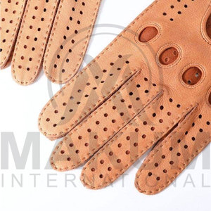 leather driving gloves soft genuine leather design Women driving gloves breathable high class leather gloves - Product Image 6