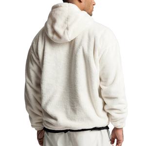 Low Moq Custom Made Embroidery Logo Printed <b>Long</b> Sleeves Pullover Hooded <b>Hoodies</b> Custom With Sherpa Fleece Heavy Weight Fabric - Product Image 4