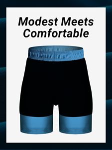 <b>Mens</b> Swim <b>Trunks</b> with Compression Liner 2 in 1 Solid Beach Swimming <b>Trunks</b> Breathable Quick Dry Swim Shorts with Zipper Pockets - Product Image 5