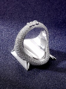 Anillo de Plata 925 con Moissanita y Letra Incrustada, Unisex, para Regalo de Boda o Fiesta - Product Image 3
