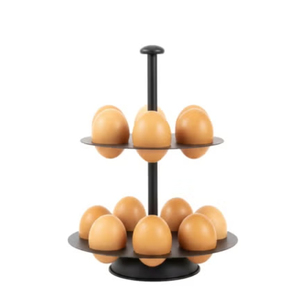 Top Quality Black Metal <b>Wire</b> Egg Holder Stand Heavy Duty Iron Kitchen Egg Organizer <b>Rack</b> Modern Basket For Home And Restaurants - Product Image 1