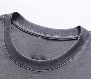 T-shirt classique unisexe à manches courtes, coupe ajustée, couleur unie, broderie personnalisée avec logo, prix d'usine CN Bangladesh, OEM - Product Image 3