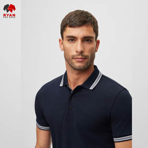 Chemises polo personnalisées à impression numérique pour hommes avec logo personnalisé, manches courtes, tissu tricoté, conception ODM OEM - Product Image 2