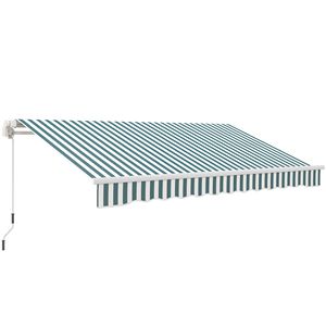 Tenda Parasole Retrattile Manuale 3,6m x 3m, Design Versatile Regolabile per Giardino - Product Image 1