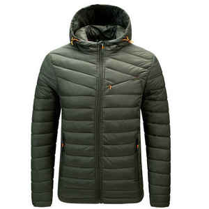 Fully Customized Men's <b>Waterproof</b> Canvas Puffer <b>Jackets</b> Polyester Wadding Filled <b>Winter</b> DDP Shipping - Product Image 1